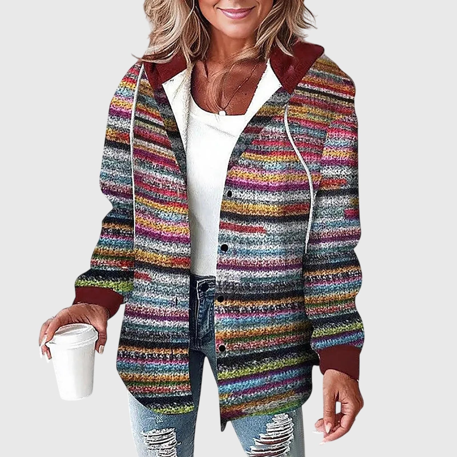 Zorka | Elegantna ženska mrežasta jakna z gumbi