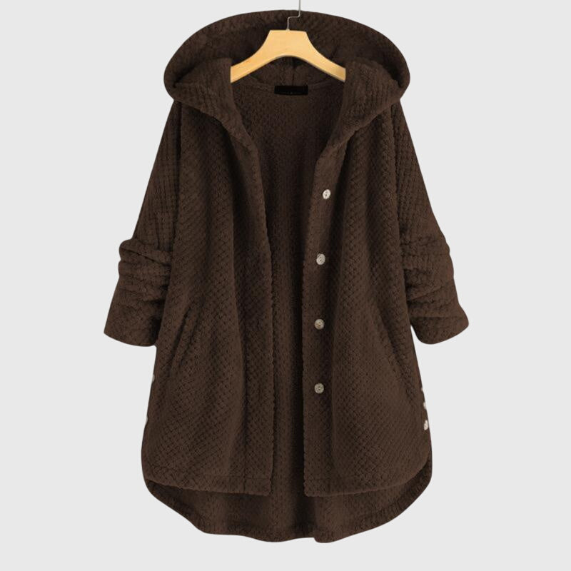 Azra | Elegantna flis jakna s kapuco