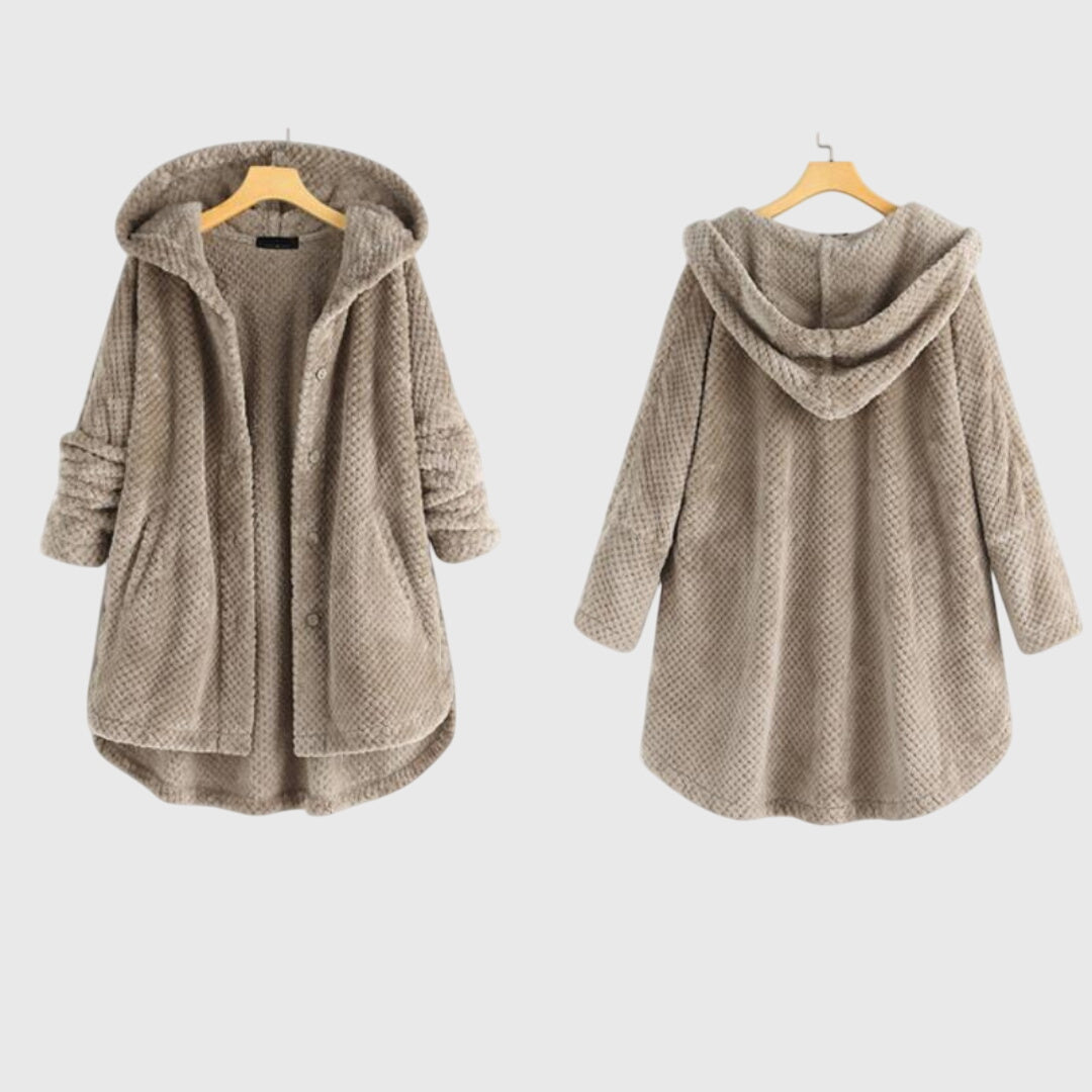 Azra | Elegantna flis jakna s kapuco