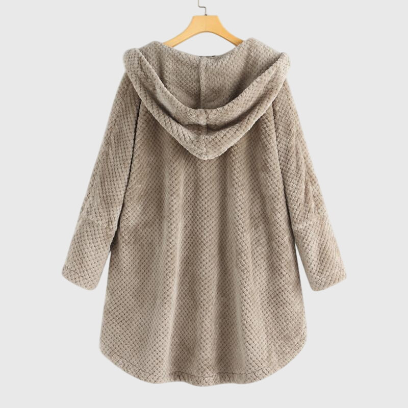 Azra | Elegantna flis jakna s kapuco