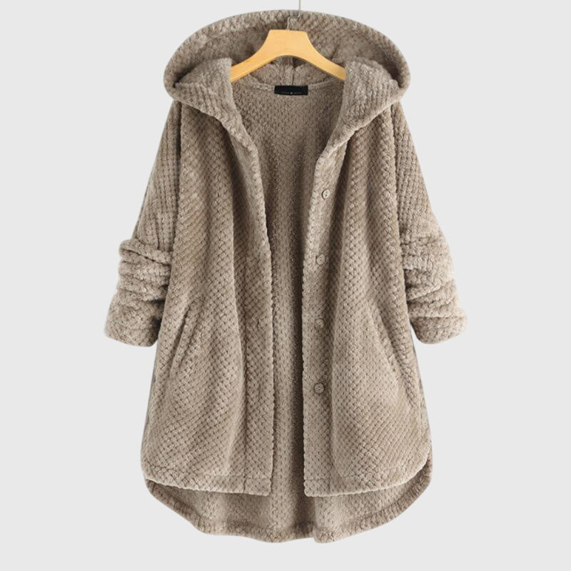Azra | Elegantna flis jakna s kapuco