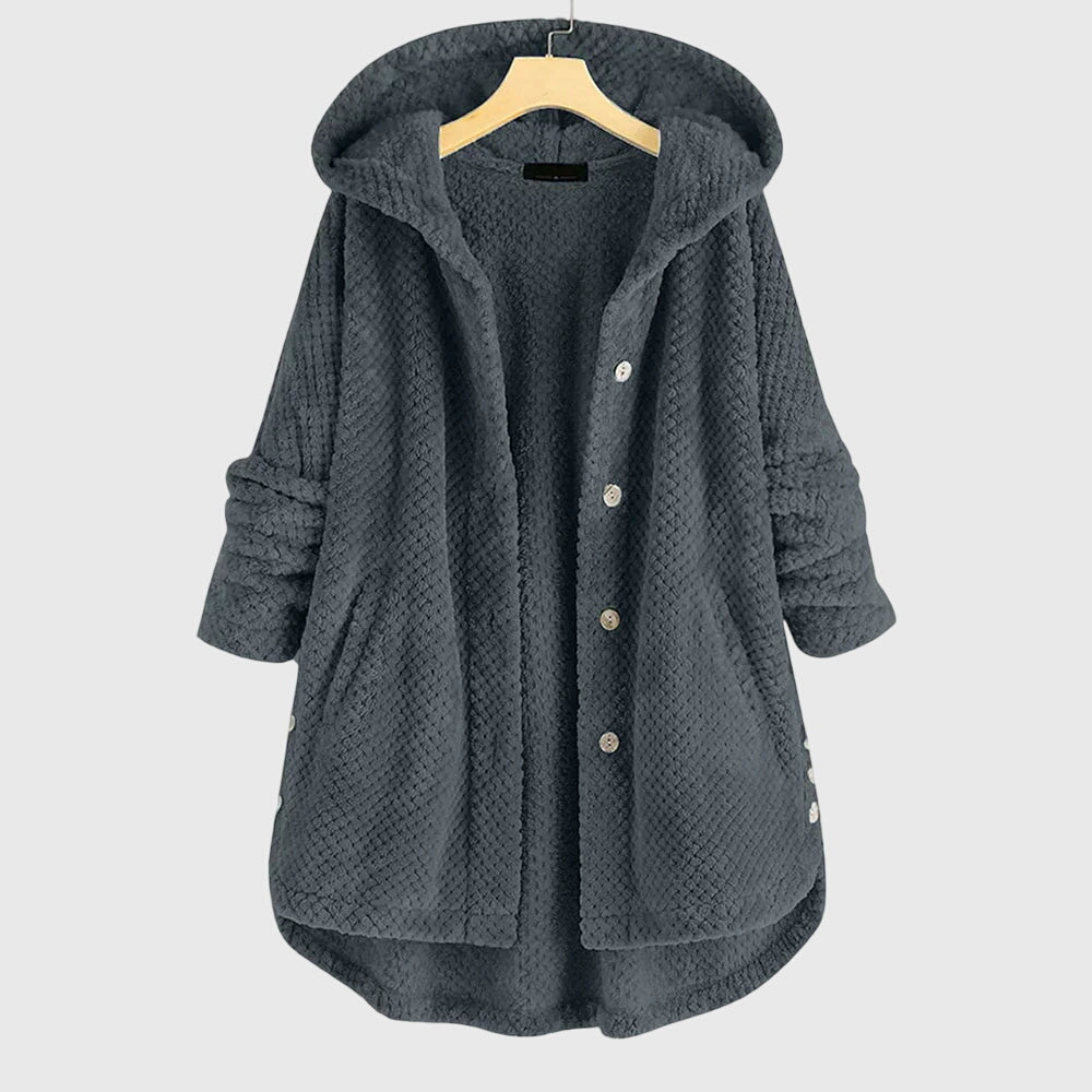 Azra | Elegantna flis jakna s kapuco
